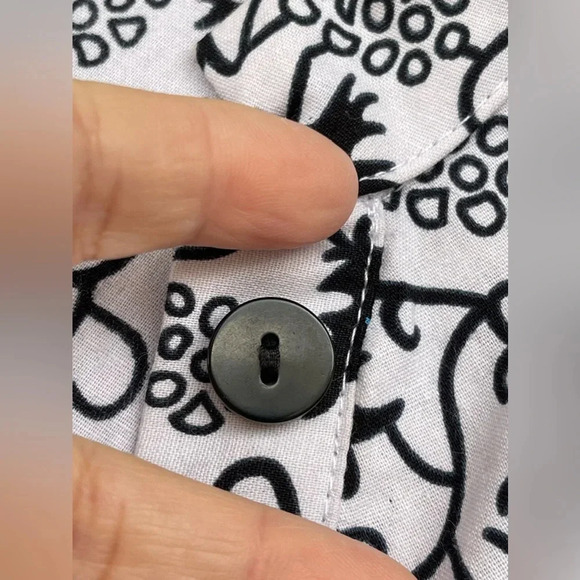 ZURI Kenya Just One Dress in indigo wax print Cotton Button Down Shirtdress XS - Picture 7 of 11